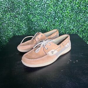 Sperry Tan Suede Classic Boat Shoes